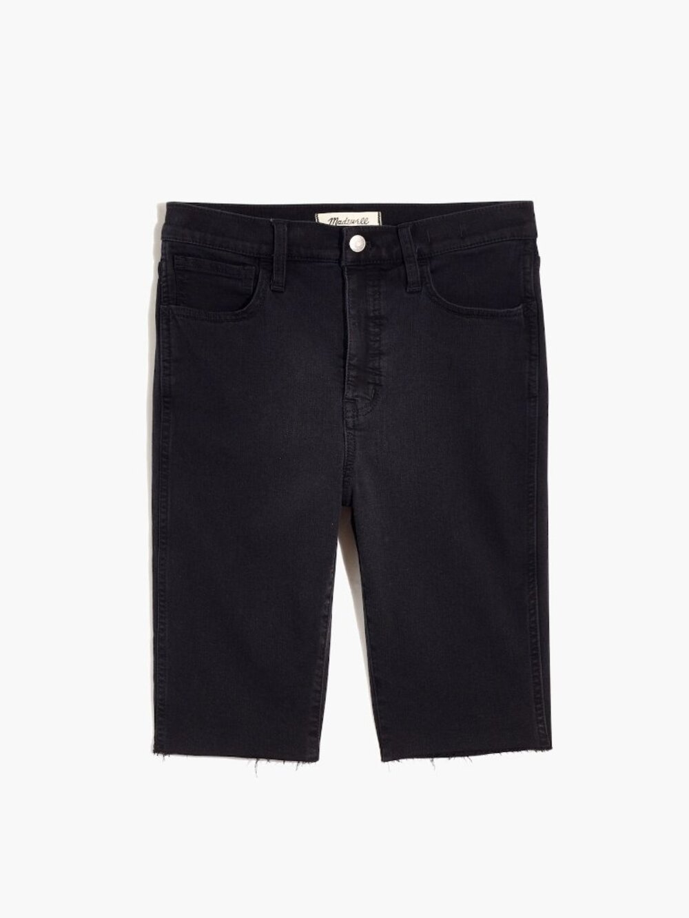 Madewell Roadtripper Supersoft Biker Shorts in Lunar Wash